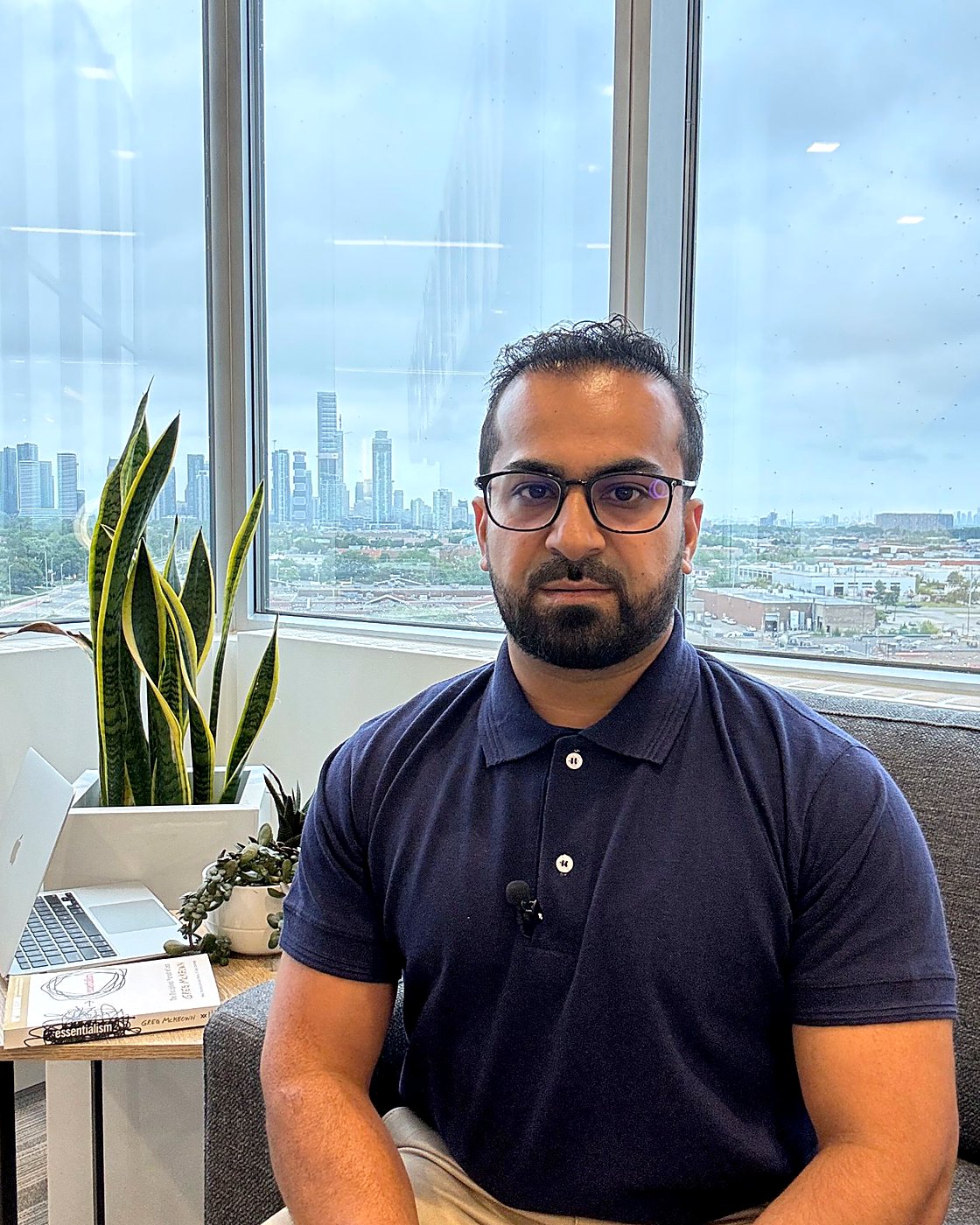 Asfand Khan, founder of eCommerceWing, at the office in Mississauga